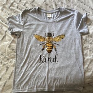 Gray Bee Kind Kids T-Shirt